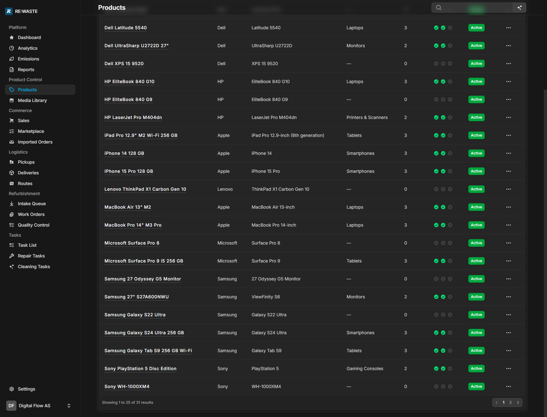 RE:Waste platform interface preview